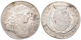 Sachsen, Friedrich August III. 1763-1806, Konv.-Taler 1798, Dresden. 27,93 g. Dav. 2701; Schnee 1092. Prachtexemplar. Hübsche Patina, vorzüglich