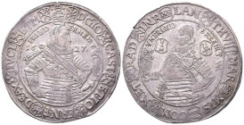 Sachsen Coburg Eisenach, Johann Casimir und Johann Ernst 1572-1633, Reichstaler 1627, Saalfeld. 29,00 g. Dav. 7431; Schnee 190. Winz. Schrötlingsfehle...