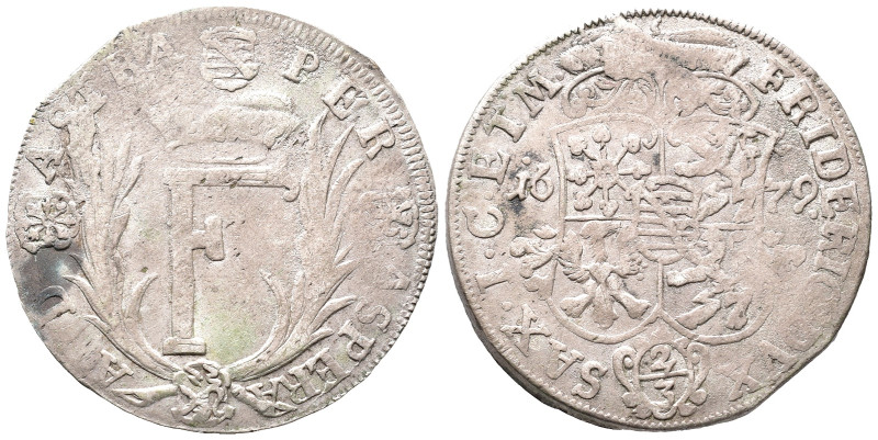 Sachsen Gotha Altenburg, Friedrich I. 1675-1691, 2/3 Taler 1679, Gotha. 16,75 g....