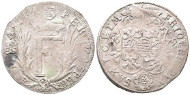 Sachsen Gotha Altenburg, Friedrich I. 1675-1691, 2/3 Taler 1679, Gotha. 16,75 g. Dav. 856. Kl. Zainende, fast sehr schön