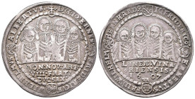 Sachsen Weimar, Johann Ernst und seine sieben Brüder 1605-1619, Reichstaler 1607, Saalfeld. 28,96 g. Dav. 7523; Schnee 341. Sehr schön-vorzüglich