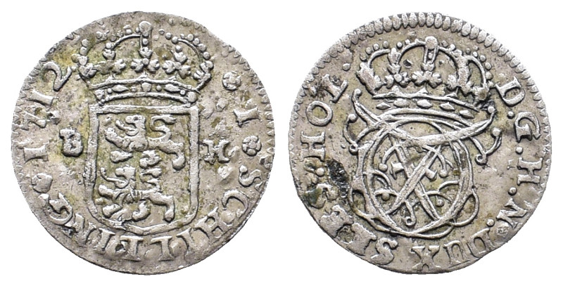 Schleswig Holstein Gottorp, Karl Friedrich 1702-1739, Schilling 1712, Tönning. 1...