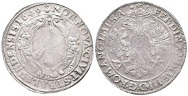 Stralsund, Stadt unter Christina von Schweden 1637-1654, Reichstaler (32 Schilling) 1649, mit Titel Ferdinands III. 28,78 g. Dav. 5835; Ahlström 14. V...