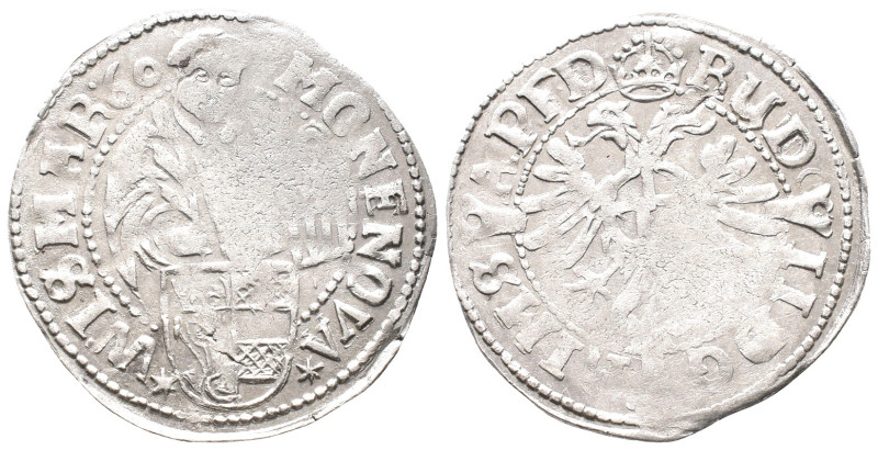 Wismar, Stadt, Doppelschilling 1606. 2,50 g. Kunzel 133 var. Sehr seltener Jahrg...
