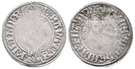 Würzburg, Lorenz von Bibra 1495-1519, Schilling 1497?. 1,97 g. Helmschrott 7, Levinson I-371. Von großer Seltenheit. Prägeschwäche, schön-sehr schön...