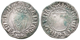 Würzburg, Lorenz von Bibra 1495-1519, Schilling 1498. 2,19 g. Helmschrott 7, Levinson I-393. Von großer Seltenheit. Min. Belag, sehr schön