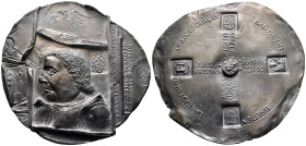 Kunstmedaillen, Güttler, Peter Götz, Weißmetall-Gussmedaille 1998 "Franz von Sickingen. Der letzte Reichsritter. Zum 475. Todestag" 108 x 111; 354,22 ...