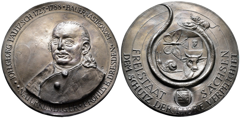 Kunstmedaillen, Güttler, Peter Götz, Weißmetall-Gussmedaille 1998 "Johann Georg ...