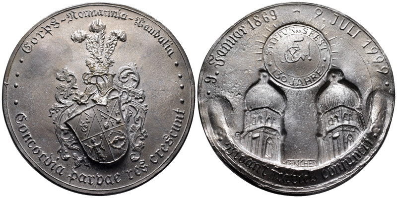 Kunstmedaillen, Güttler, Peter Götz, Weißmetall-Gussmedaille 1999 "Stiftungsfest...