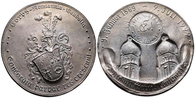 Kunstmedaillen, Güttler, Peter Götz, Weißmetall-Gussmedaille 1999 "Stiftungsfest...