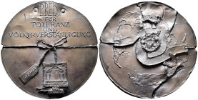 Kunstmedaillen, Güttler, Peter Götz, Weißmetall-Gussmedaille 2001 "Baden-Badener Fortbildungstage für Tierärzte - Preis für Toleranz und Völkerverstän...