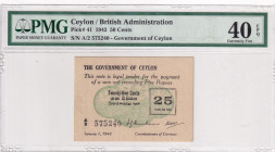 Ceylon, 50 Cents, 1942, XF, p41