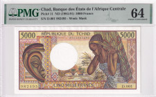 Chad, 5.000 Francs, 1984/1991, UNC, p11