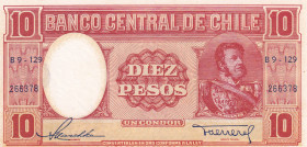 Chile, 10 Pesos, 1947/1958, UNC, p111