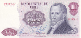 Chile, 100 Pesos, 1982, UNC, p152b