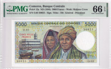 Comoros, 5.000 Francs, 1984, UNC, p12a