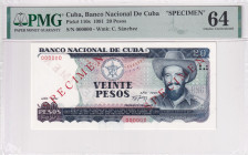 Cuba, 20 Pesos, 1991, UNC, p110s, SPECIMEN