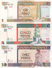 Cuba, 1-5-10 Pesos, 2007/2017, pFX46; pFX48; pFX49, Foreign Exchange Certificate