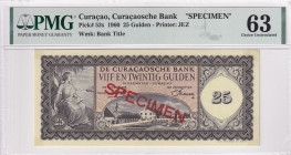 Curaçao, 25 Gulden, 1960, UNC, p53s, SPECIMEN