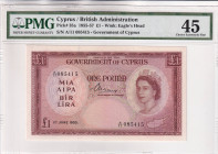 Cyprus, 1 Pound, 1955/1957, XF, p35a