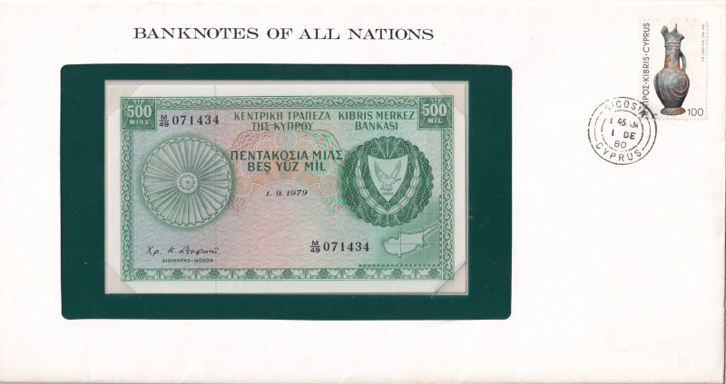 Cyprus, 500 Mils, 1979, UNC, p42c, FOLDER

In its stamped and stamped special ...