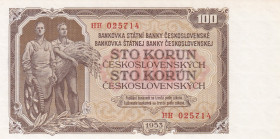 Czechoslovakia, 100 Korun, 1953, UNC, p86b