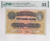 East Africa, 20 Shillings, 1953/1956, UNC, p35