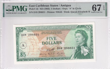 East Caribbean States, 5 Dollars, 1965, UNC, p14i