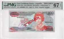 East Caribbean States, 100 Dollars, 1988/1993, UNC, p25us, SPECIMEN