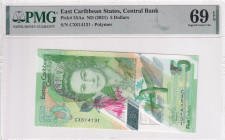 East Caribbean States, 5 Dollars, 2021, UNC, p55Aa