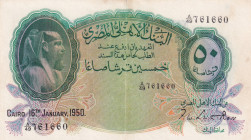 Egypt, 50 Piastres, 1950, XF(-), p21d