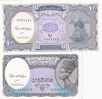 Egypt, 5-10 Piastres, 1940, UNC, p189; p180, (Total 2 banknotes)