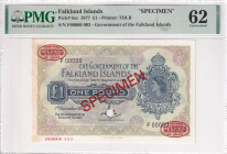 Falkland Islands, 1 Pound, 1977, UNC, p8cs, SPECIMEN