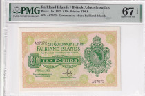 Falkland Islands, 10 Pounds, 1975, UNC, p11a