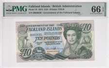 Falkland Islands, 10 Pounds, 2011, UNC, p18