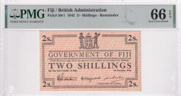 Fiji, 2 Shillings, 1942, UNC, p50r, REMAINDER