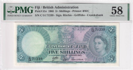 Fiji, 5 Shilings, 1965, UNC, p51e