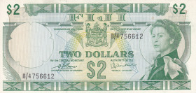 Fiji, 2 Dollars, 1974, AUNC, p72c