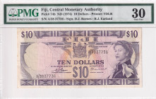 Fiji, 10 Dollars, 1974, UNC, p74b