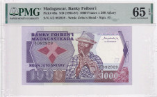 Madagascar, 1.000 Francs, 1983/1987, UNC, p68a