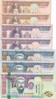 Mongolia, 50-100-1.000-20.000 Tugrik, 2019/2023, VF, (Total 7 banknotes)