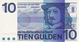 Netherlands, 10 Gulden, 1968, AUNC, p91b