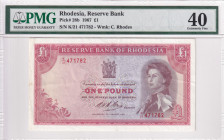 Rhodesia, 1 Pound, 1967, XF, p28b