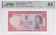 Rhodesia, 1 Pound, 1968, UNC, p28d