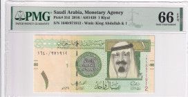 Saudi Arabia, 1 Riyal, 2016, UNC, p31d