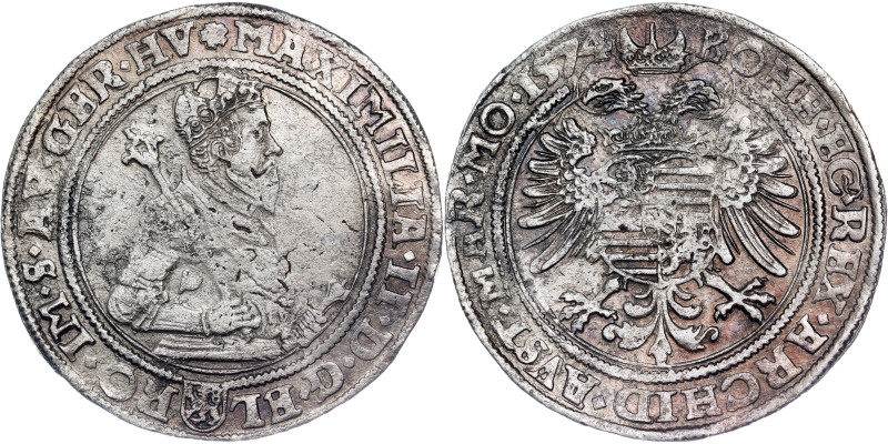 Maximilian II, House of Habsburg.
Thaler 1574 Prague

Maximilian II., RDR.
Taler...