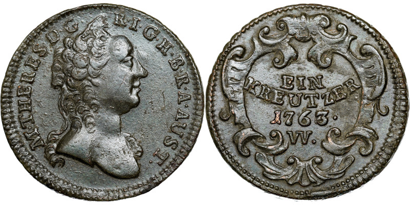 Maria Theresa, House of Habsburg
Kreuzer 1763 Wien / Vienna / Bécs

Frühwald 323...