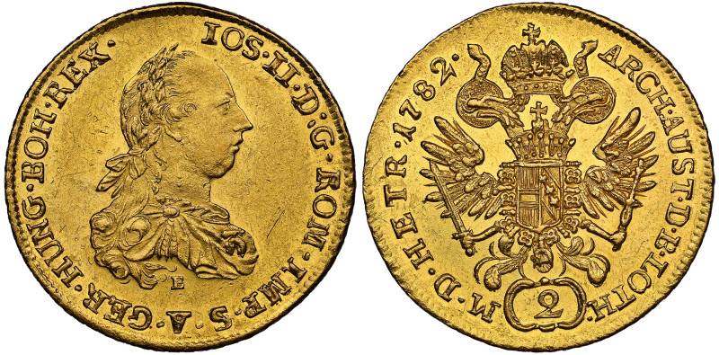 Joseph II, House of Habsburg
2 Ducats 1782 Alba Iulia. 

Joseph II., RDR
2 Dukat...