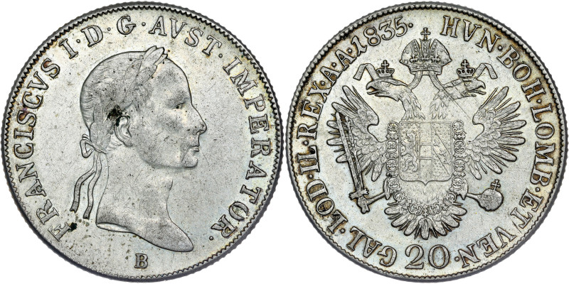 Francis I, Austrian Empire
20 Kreuzer 1835 Kremnica

Franz I., Kaisertum Österre...