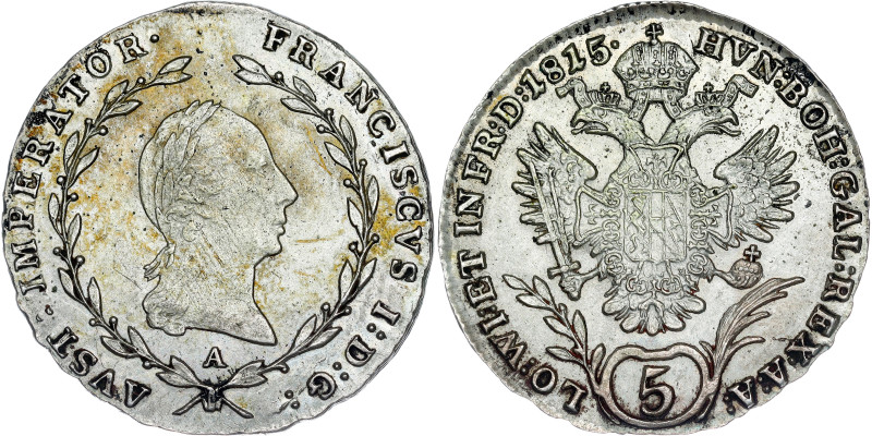 Francis I, Austrian Empire
5 Kreuzer 1815 Vienna

Franz I., Kaisertum Österre...